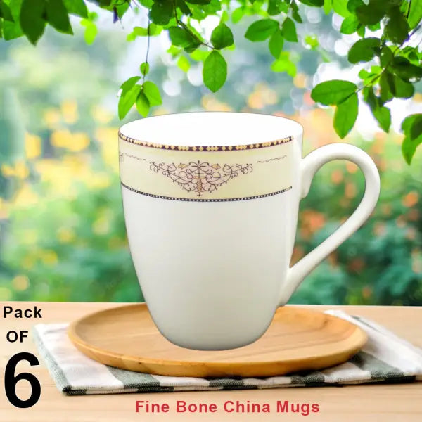 ABCM 05 Fine Bone China Mugs Pack of 6