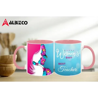 Ceramic Mugs - Women’s Day Special - Best Teacher / Pink -