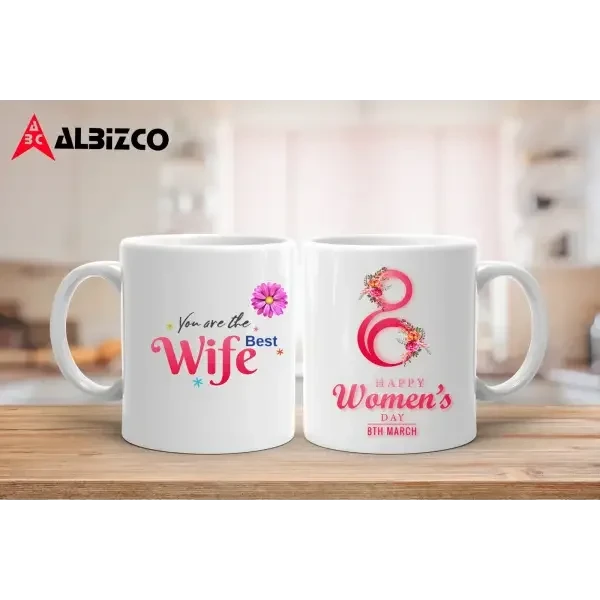 Ceramic Mugs - Women’s Day Special - Best Wife / White -