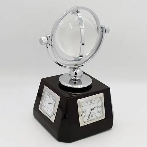 Crystal Globe + Clock
