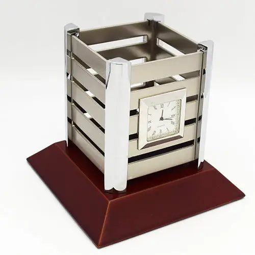 Executive Pen holder with Clock