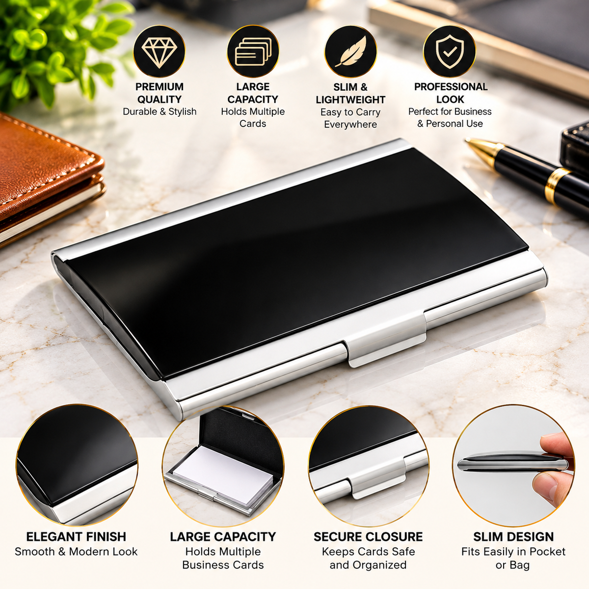 LC-029- Black Card Holder