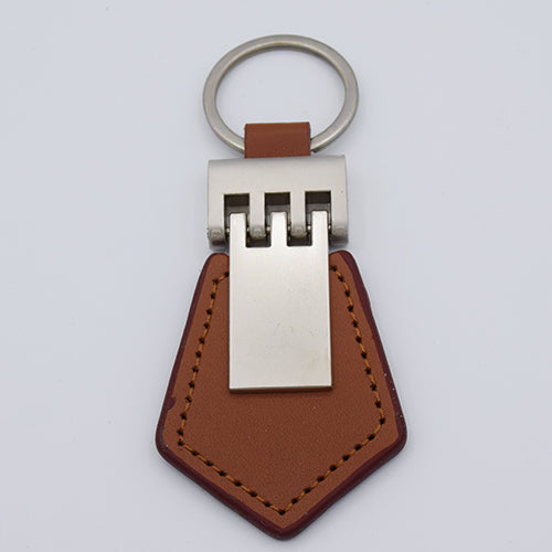 Metal + Leather Car Keyring