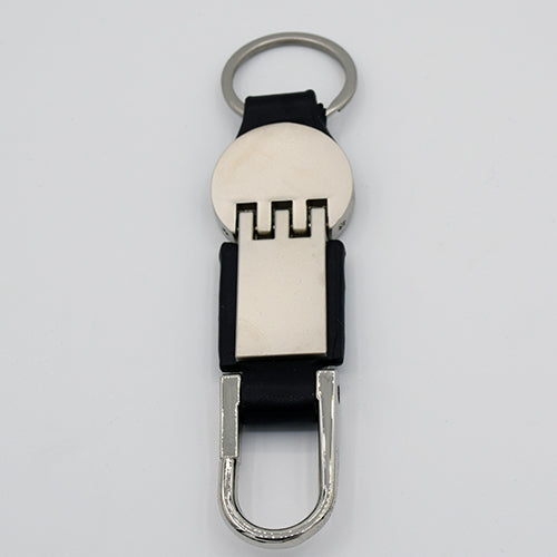 Metal + Leather Car Keyring