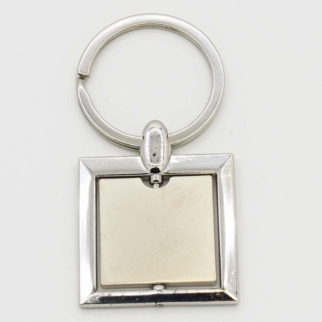 Square Metal Keychain