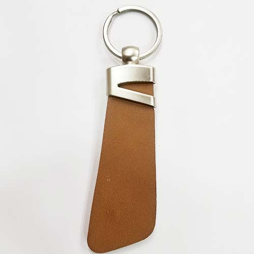 Fashion Brown Leather Keychain