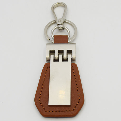 Metal + Leather Car Keyring