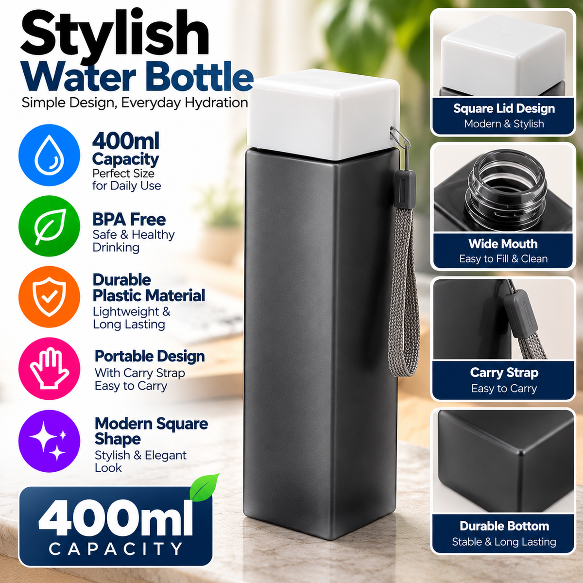 Plastic Square Bottle