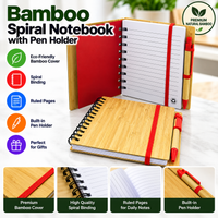 CBD-013 RED Wooden Dairy + Pen