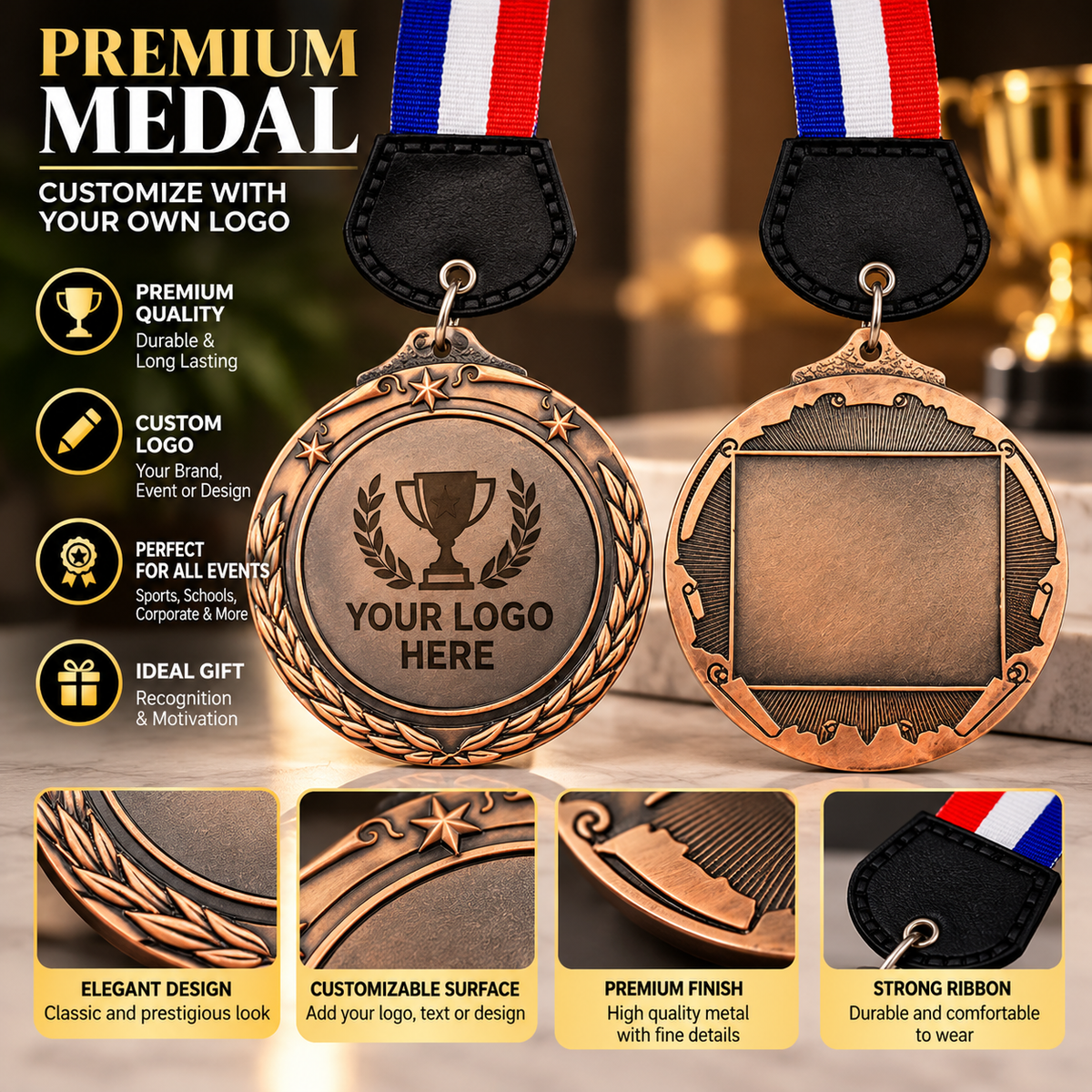 Round Brass Medal