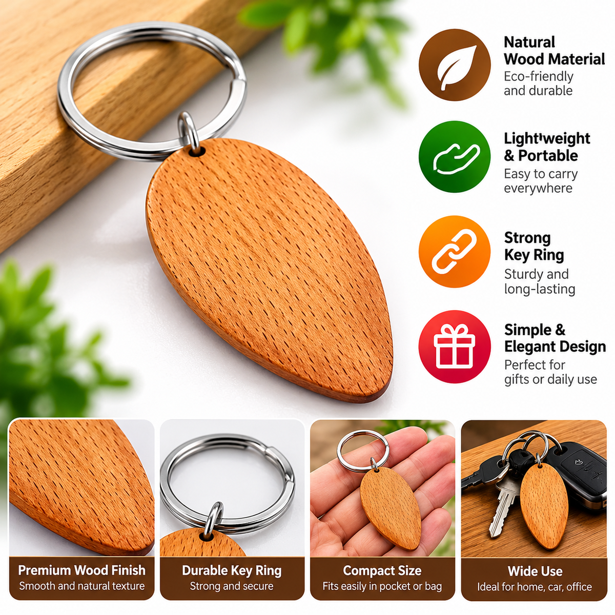 Wooden Keychain