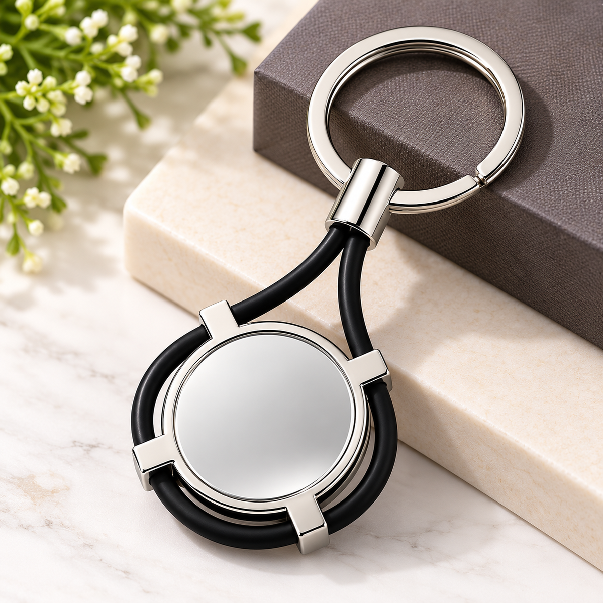 Round Mirror Keyring