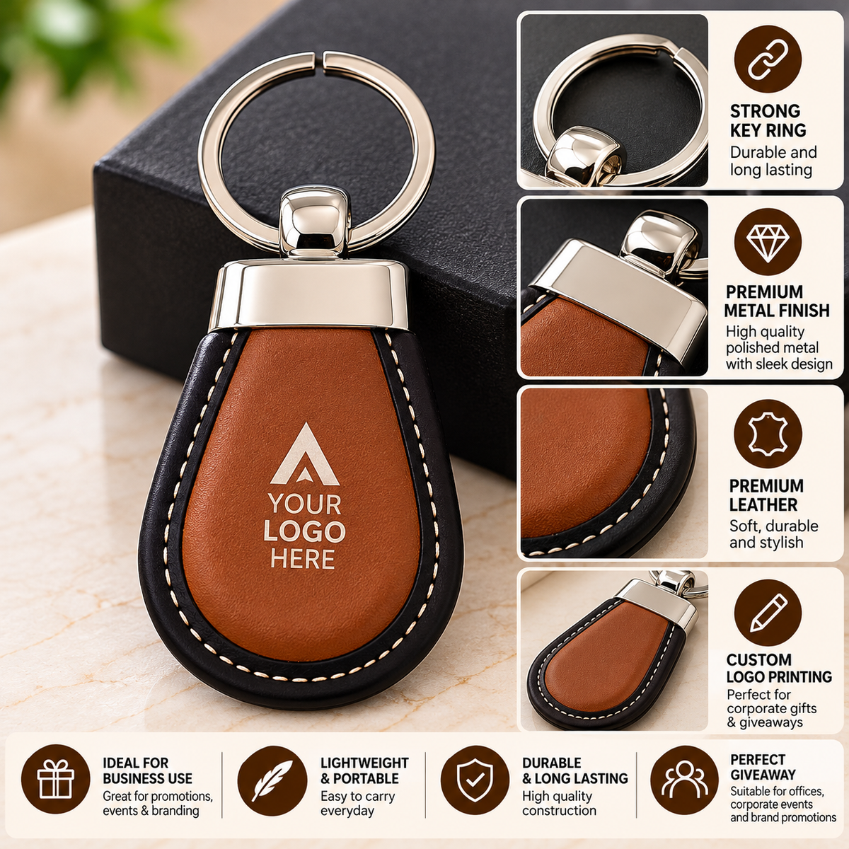 Classic Leather Keyring
