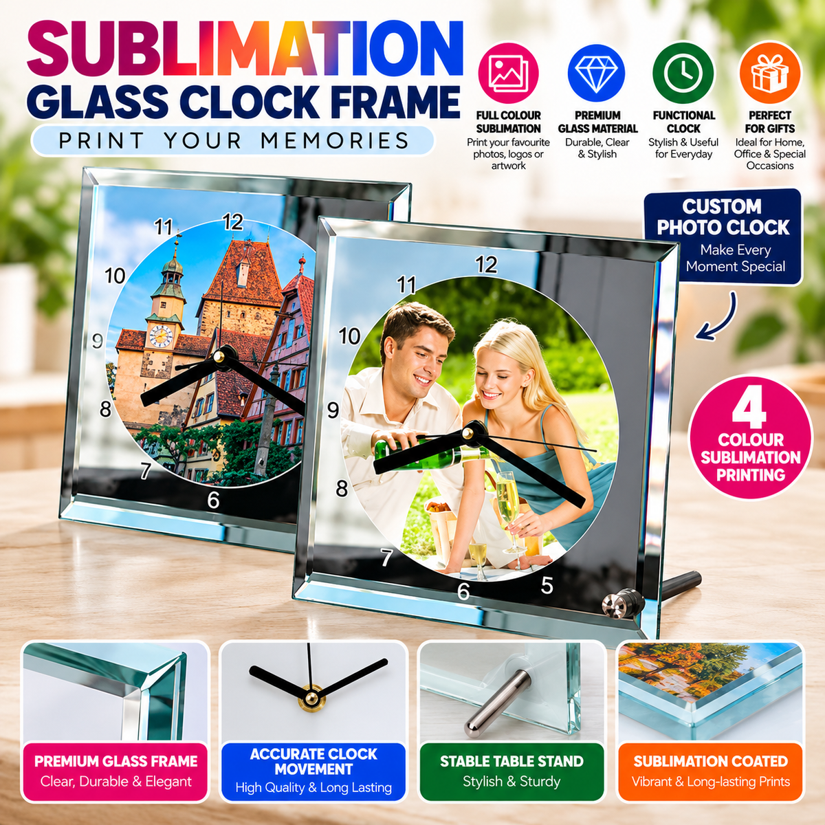 Sublimation Frame + Clock