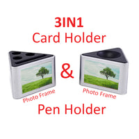 7040- Photo Frame + Card Holder + Pen Holder+ Table Clock
