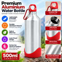Silver Aluminum Sports Bottle
