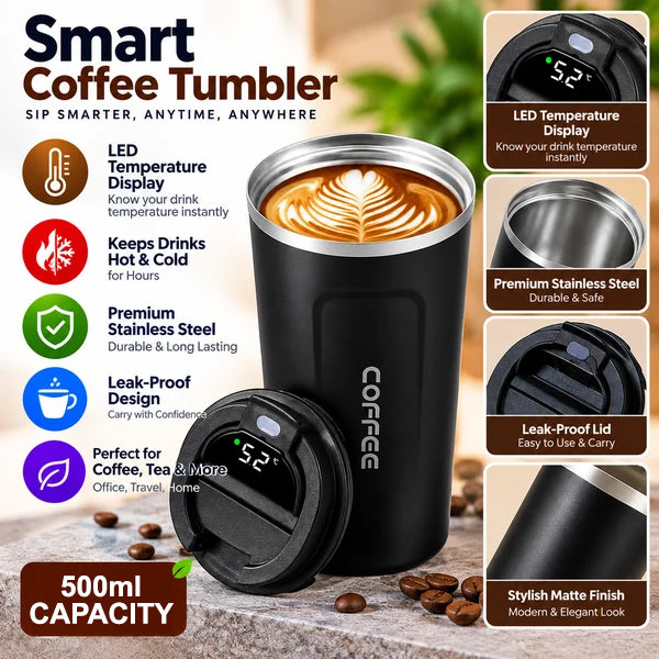 Yf-811- Black Coffee Mug with Temprature