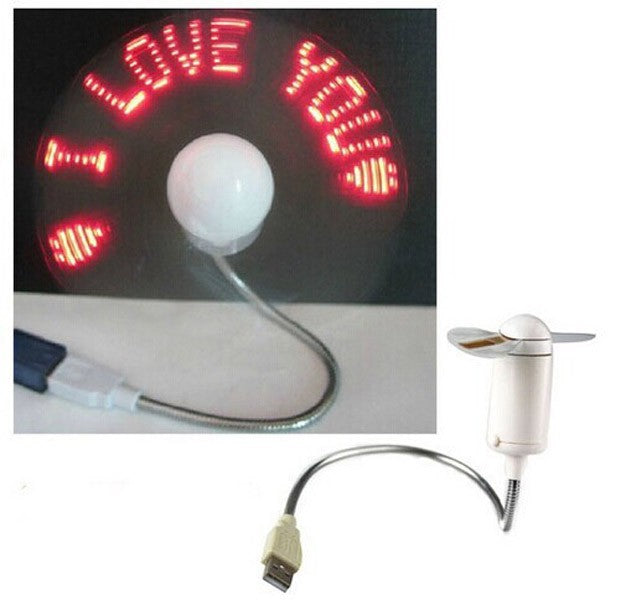 USB Editable Message Fan