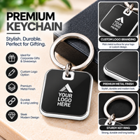 Personalized Black Metal Keychain
