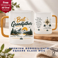 Best Grandfather Premium Borosilicate Square Glass Mug - 400ml