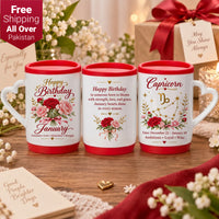 Happy Birthday January Ceramic Printed Mug