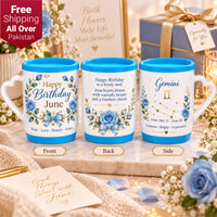 Happy Birthday June Ceramic Printed Mug