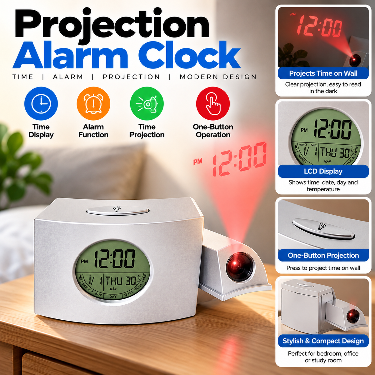 YT-6141- Digital Alarm Clock