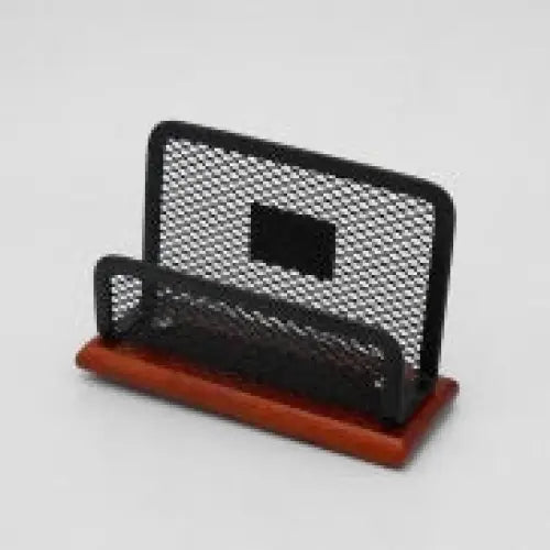 Black Steel Mesh Card Holder - simple