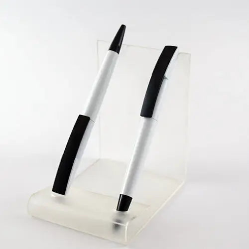 Black + White Plastic Pen