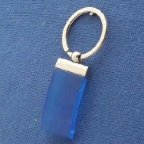 Blue Retro Key Chain Blue Plastic Metal Keychain - Stylish and Durable Key Accessory