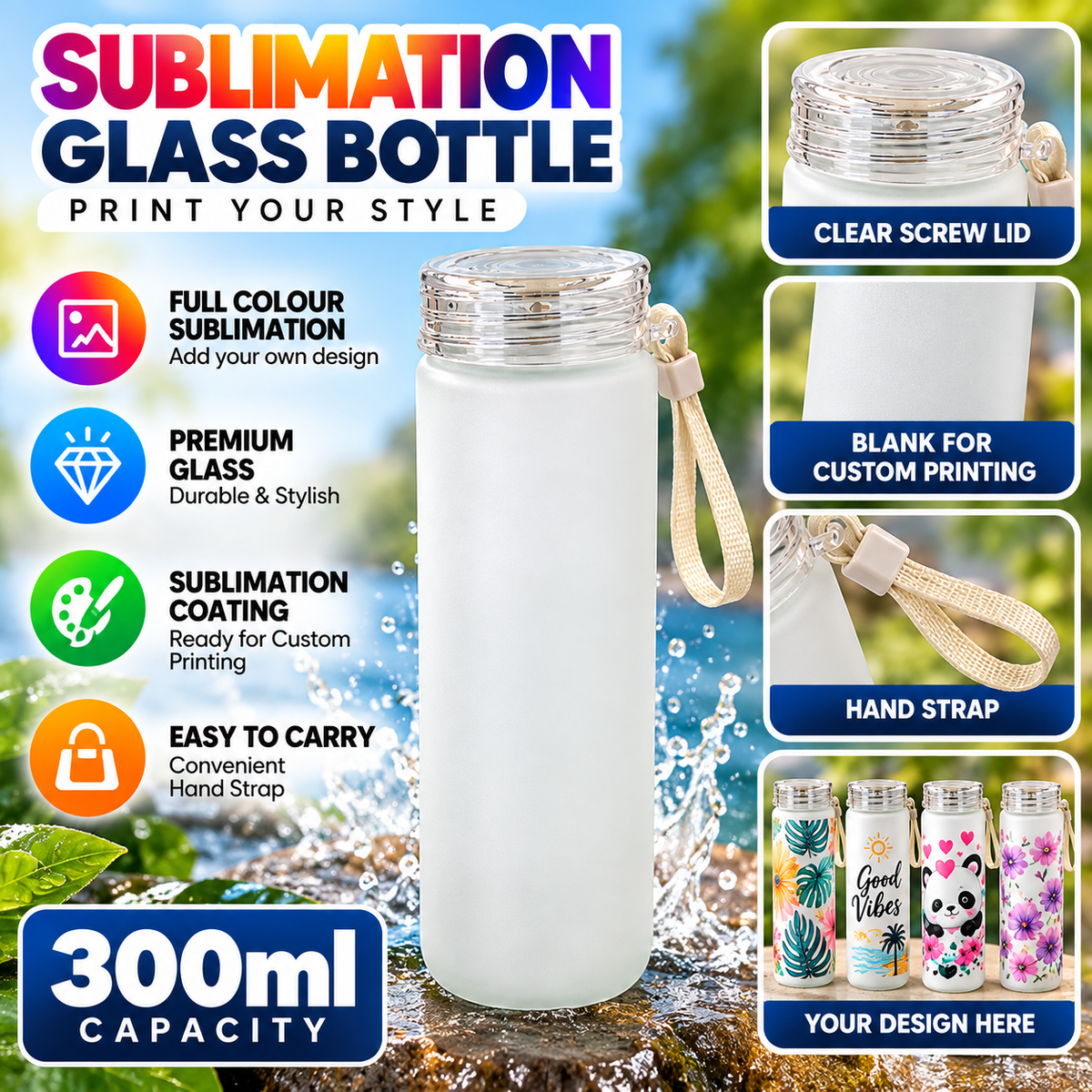 Frosted 600ml Sublimation Bottle FSB-025