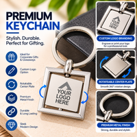 Square Metal Keychain