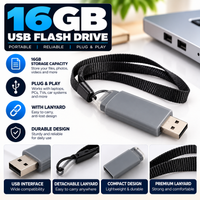 Grey Plastic USB 4GB with Band