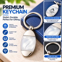 Oval Metal Keychain