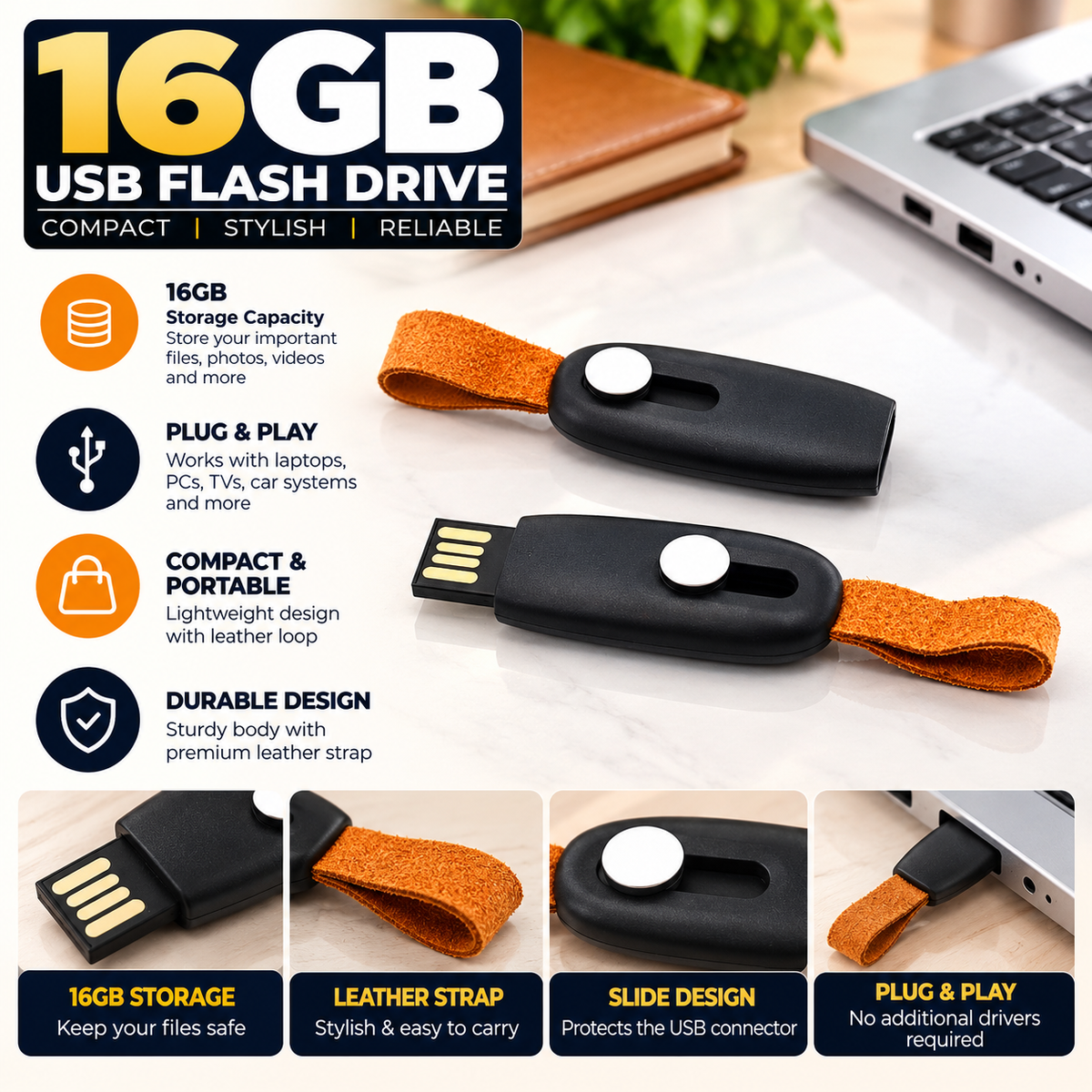 Black 16GB USB