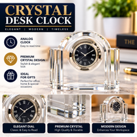 87239- Glass Table Clock