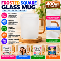 FSM - Golden - Sublimation Frosted Square Glass Mug