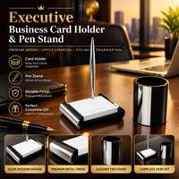 Desk Set with Pen n Slip Holder with Black Pen