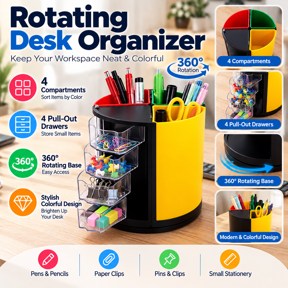 DG-466- Multicompartment Pen Holder