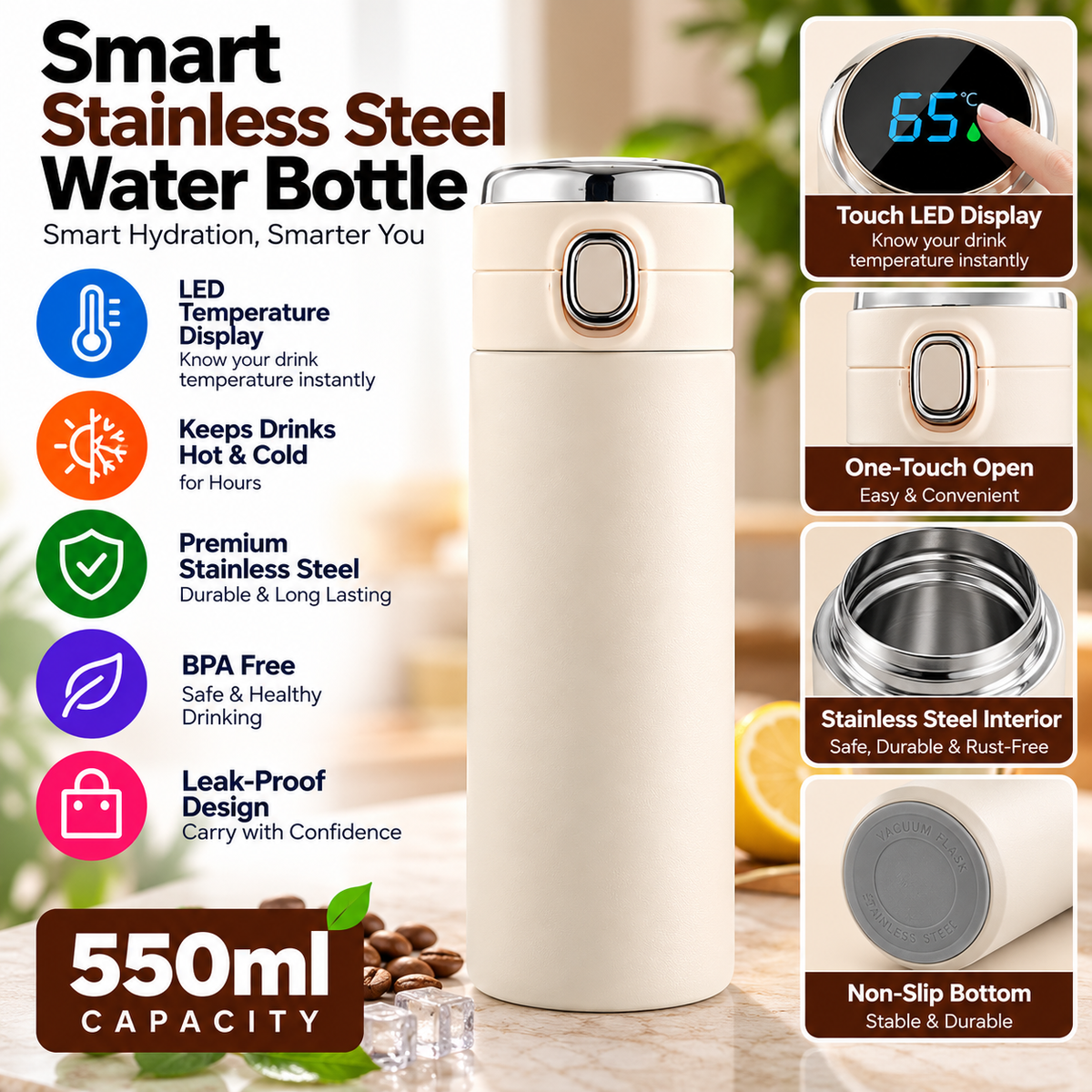 White Temperature Bottle