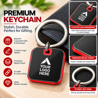 Red Metal Keychain