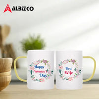 Frosted Glass Mug - Women’s Day Special - Best Wife / gold -