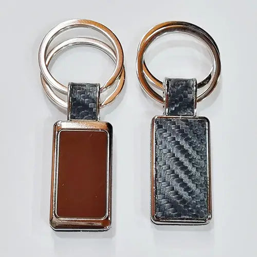 Leather Double Loop Keyrings - simple
