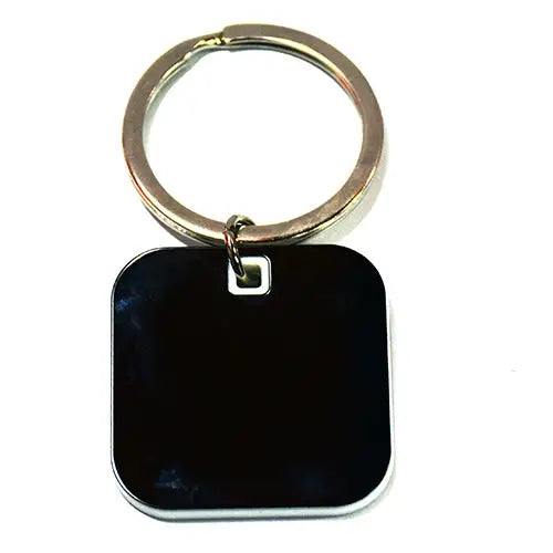 Personalized Black Metal Keychain - simple