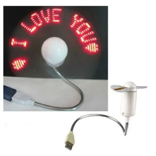 USB Editable Message Fan