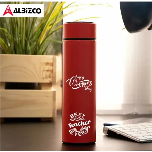 Water Bottle - Women’s Day Special - Best Teacher / brown -