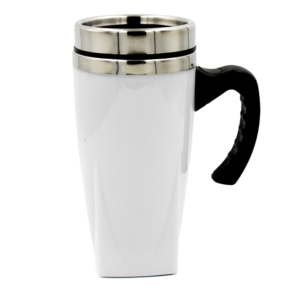 White Stainless Steel Travel Mug